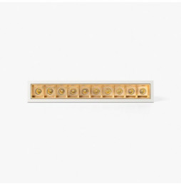 FARO - Empotrable TROOP 10x2W 15° 2700K CRI90 blanco / oro