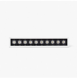 FARO - Empotrable TROOP 10x2W 48° 2700K CRI90 blanco / negro