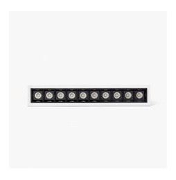 FARO - Empotrable TROOP 10x2W 48° 2700K CRI90 blanco / negro