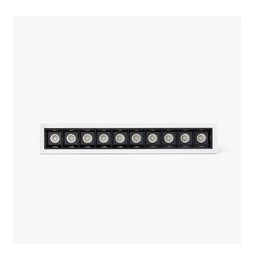 FARO - Empotrable TROOP 10x2W 36° 3000K CRI90 blanco / negro