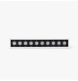 FARO - Empotrable TROOP 10x2W 15° 3000K CRI90 blanco / negro