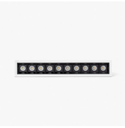 FARO - Empotrable TROOP 10x2W 15° 3000K CRI90 blanco / negro