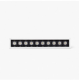 FARO - Empotrable TROOP 10x2W 15° 4000K CRI90 blanco / negro