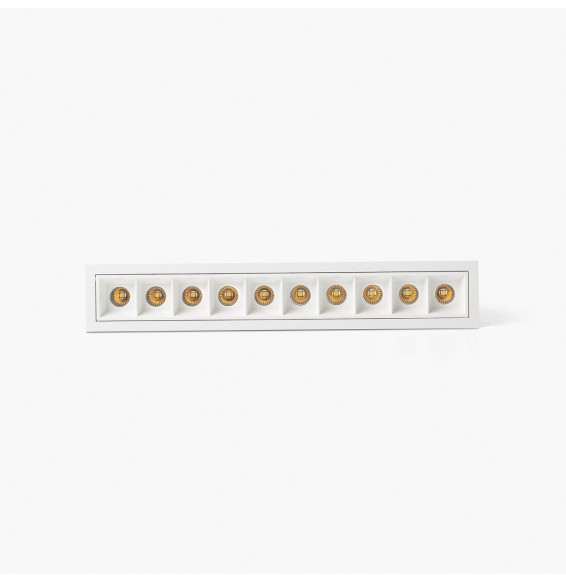 FARO - Empotrable TROOP 10x2W 15° 3000K CRI90 blanco / blanco