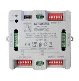FERMAX - Decoder de planta de 4 salidas DUOX PLUS 4S montaje en carril DIN4