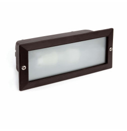 FARO - Luminaria empotrable liso E27 9/40W aluminio negro