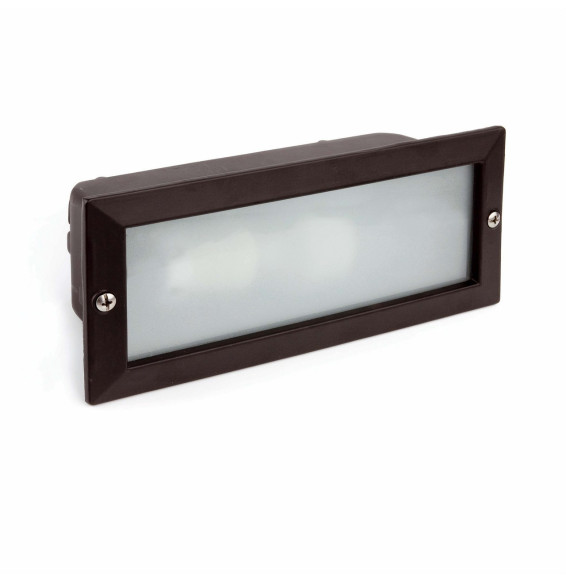 FARO - Luminaria empotrable liso E27 9/40W aluminio negro
