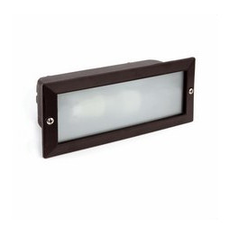 FARO - Luminaria empotrable liso E27 9/40W aluminio negro