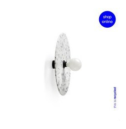 FARO - Aplique/plafón CONFETTI E27 diámetro 450x70 marmóreo negro