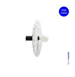 FARO - Aplique/plafón CONFETTI E27 diámetro 450x140 marmóreo negro
