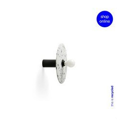 FARO - Aplique/plafón CONFETTI E27 diámetro 300x140 marmóreo negro