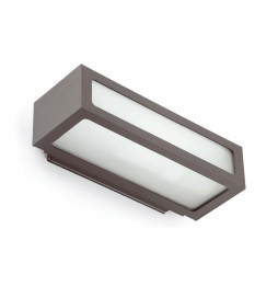 FARO - Aplique NATRON E27 aluminio cristal templado gris oscuro
