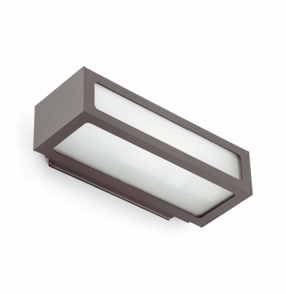 FARO - Aplique NATRON E27 aluminio cristal templado gris oscuro