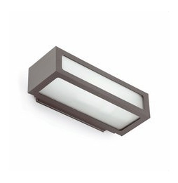 FARO - Aplique NATRON E27 aluminio cristal templado gris oscuro
