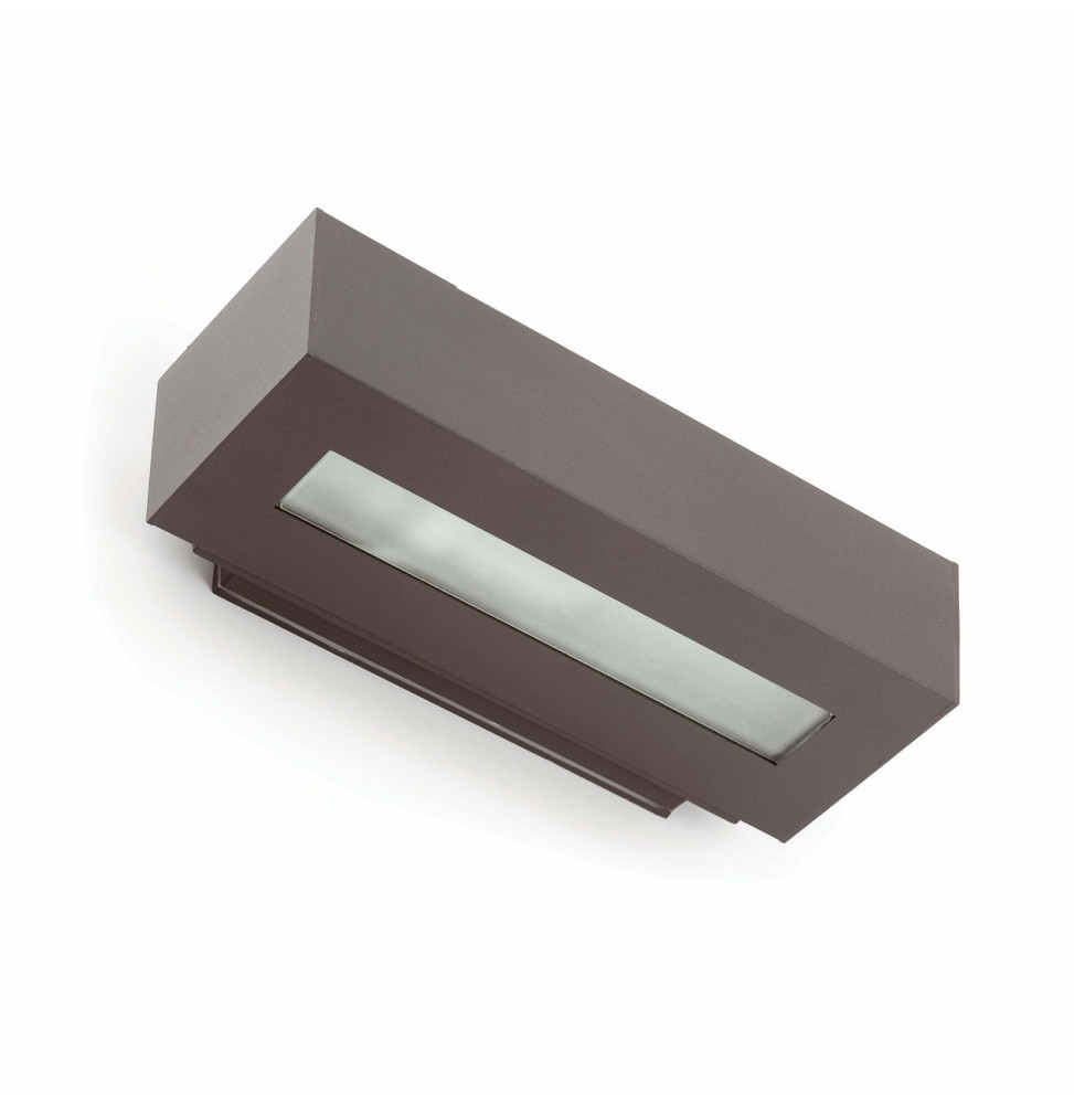FARO - Aplique WEST-2 E27 aluminio cristal templado gris oscuro