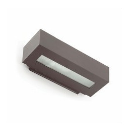 FARO - Aplique WEST-2 E27 aluminio cristal templado gris oscuro