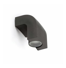 FARO - Aplique KLAMP GU10 aluminio difusor cristal gris oscuro