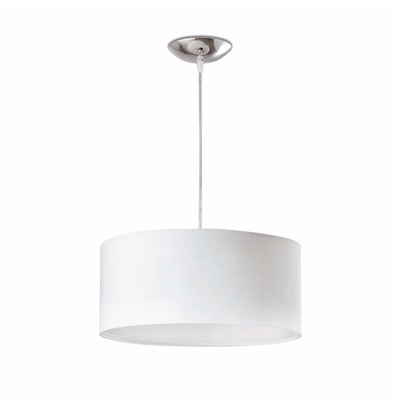 FARO - Colgante SEVEN 40cm 2xE27 metálico téxtil blanco