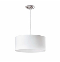 FARO - Colgante SEVEN 40cm 2xE27 metálico téxtil blanco