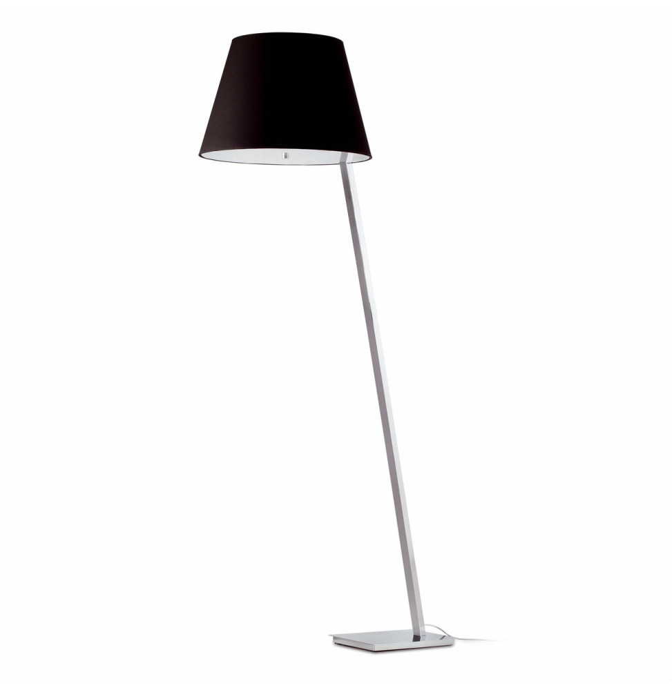 FARO - Luminaria pie salón MOMA E27 metal téxtil negro