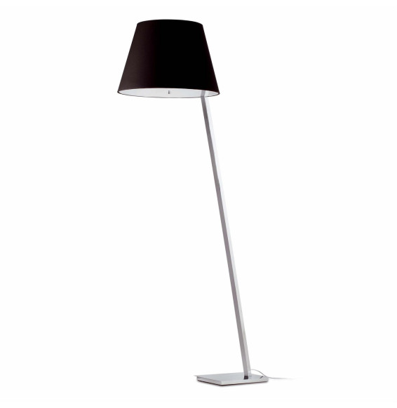 FARO - Luminaria pie salón MOMA E27 metal téxtil negro