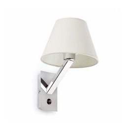 FARO - Aplique MOMA-1 E27 metal téxtil blanco