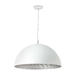 FARO - Luminaria suspendida MAGMA-P 3xE27 60W 70cm blanco plata