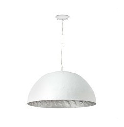 FARO - Luminaria suspendida MAGMA-P 3xE27 60W 70cm blanco plata