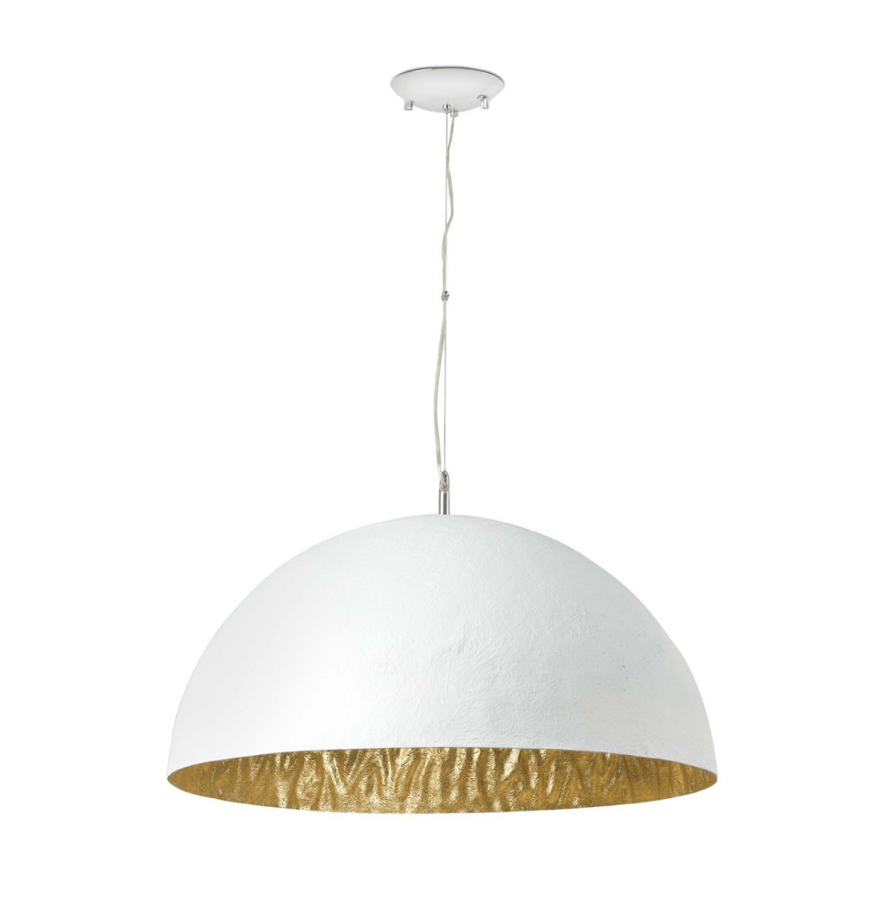 FARO - Luminaria suspendida MAGMA-P 3xE27 60W 70cm blanco oro