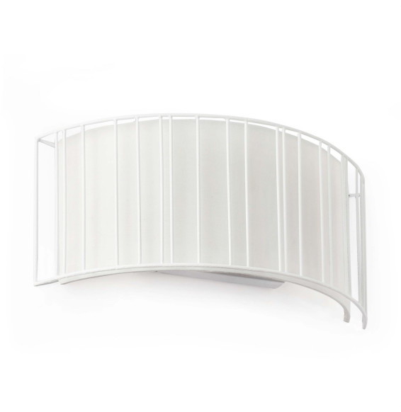 FARO - Aplique LINDA 2xE27 15W acero blanco