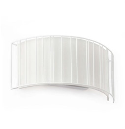 FARO - Aplique LINDA 2xE27 15W acero blanco
