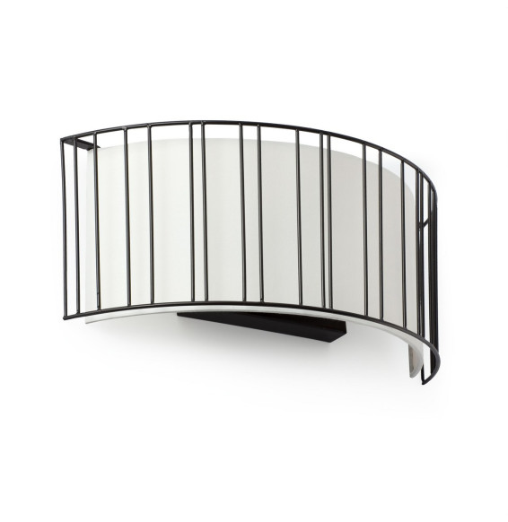 FARO - Aplique LINDA 2xE27 15W acero negro