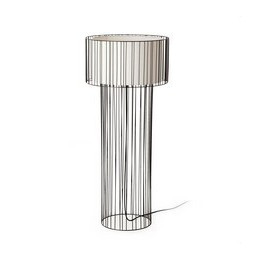 FARO - Luminaria pie salón LINDA 1xE27 acero negro