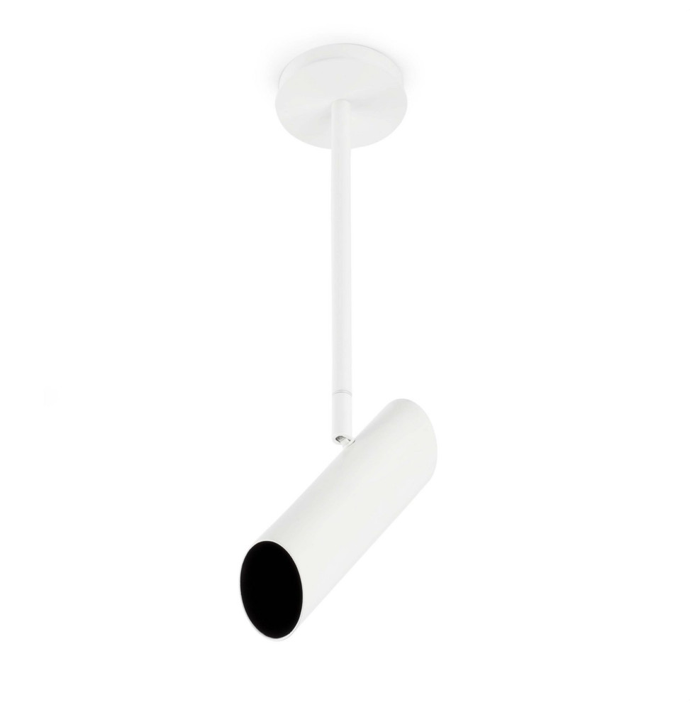 FARO - Luminaria colgante LINK 1xG10 acero blanco