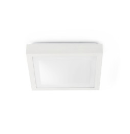 FARO - Plafón TOLA-2 2xE27 20W 320x320 aluminio blanco