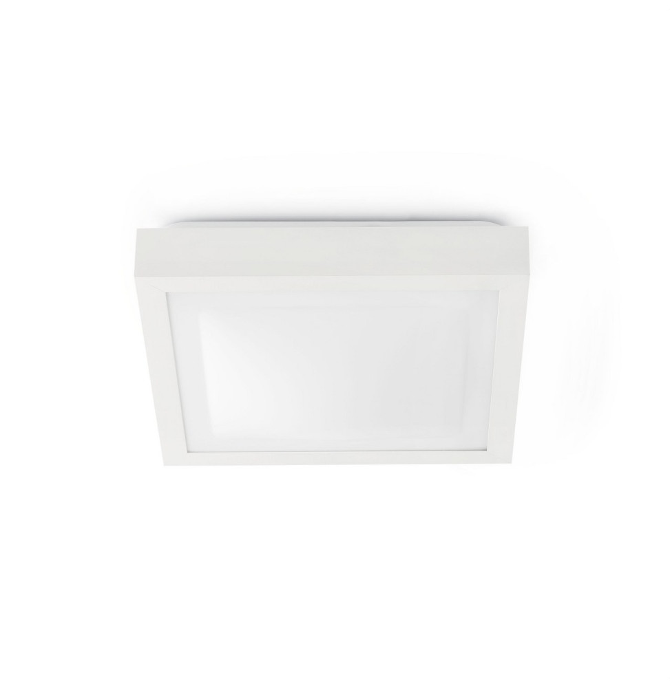 FARO - Plafón TOLA-2 2xE27 20W 320x320 aluminio blanco