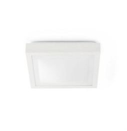 FARO - Plafón TOLA-2 2xE27 20W 320x320 aluminio blanco