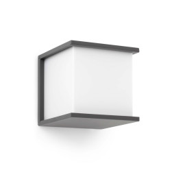 FARO - Aplique KUBICK E27 60W aluminio PVC gris