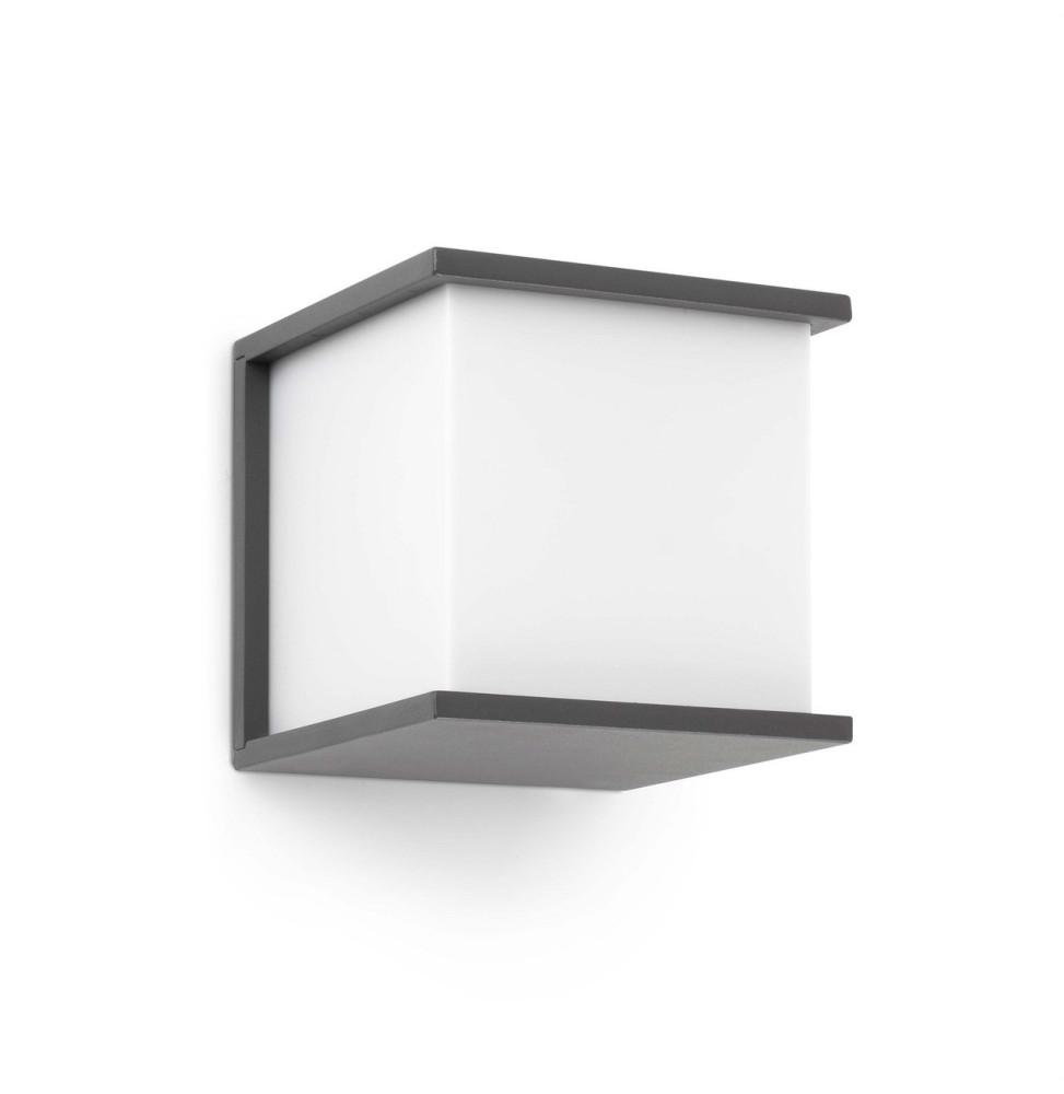 FARO - Aplique KUBICK E27 60W aluminio PVC gris