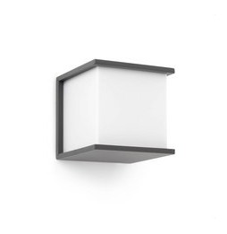 FARO - Aplique KUBICK E27 60W aluminio PVC gris