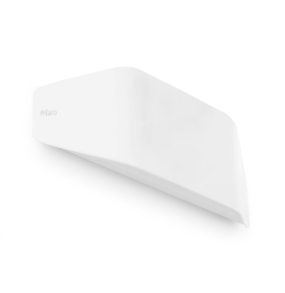 FARO - Aplique+Bañador pared 1xE27 20W blanco mate