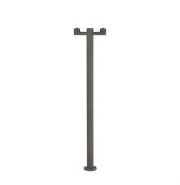 FARO - Estructura farola 2 lámpara para MUFFIN BLUBS gris oscuro