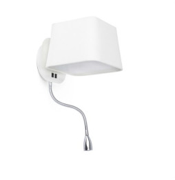 FARO - Aplique SWEET con lector LED E27 60W blanco