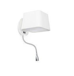 FARO - Aplique SWEET con lector LED E27 60W blanco