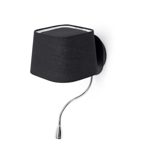 FARO - Aplique SWEET con lector LED E27 60W negro