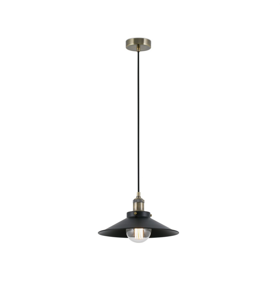 FARO - Luminaria colgante MARLIN E27 60W negro