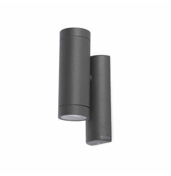 FARO - Aplique exterior STEPS GU10 35W gris oscuro