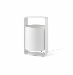 FARO - Luminaria sobremesa LULA 270mm pantalla beige E27 20W blanco