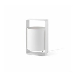 FARO - Luminaria sobremesa LULA 270mm pantalla beige E27 20W blanco