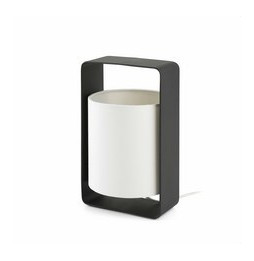 FARO - Luminaria sobremesa LULA 270mm pantalla beige E27 20W negro